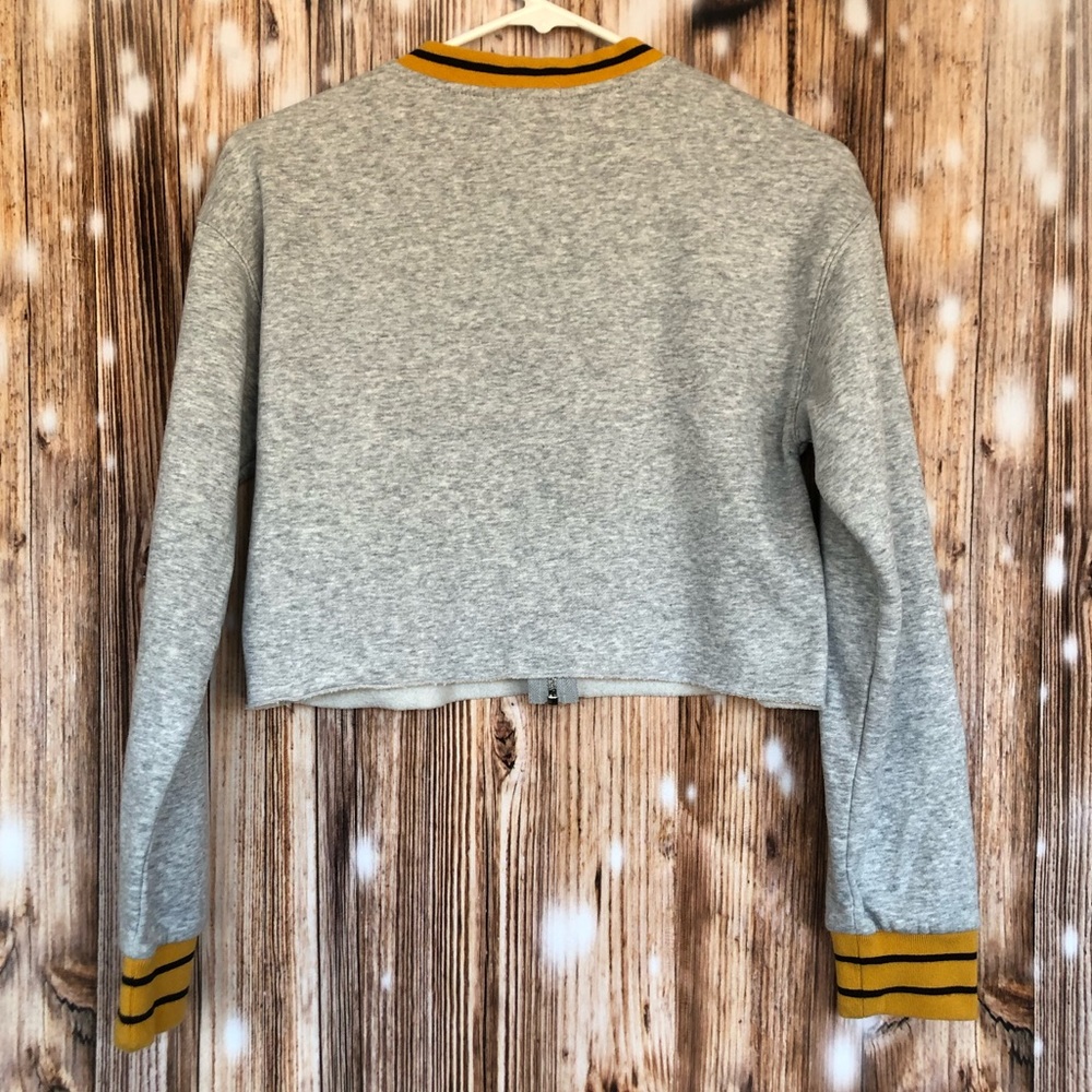 Garage Varsity Style Chicago 1975 Long Sleeve Zip Up Crop Sweatshirt - Picture 8 of 8